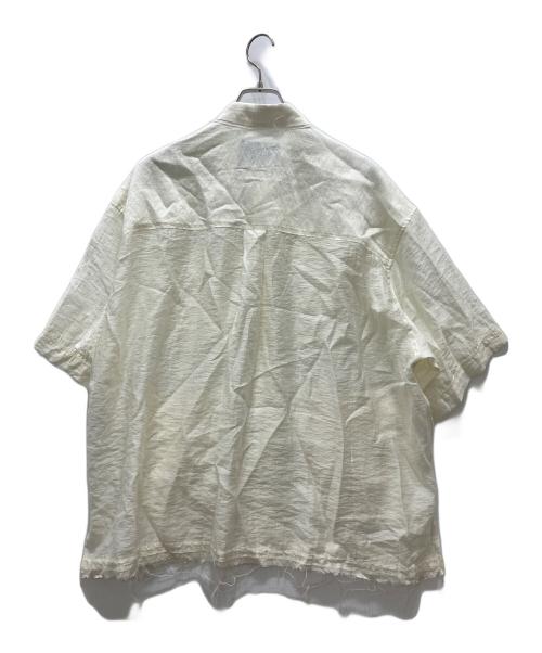 MAISON SPECIAL（メゾンスペシャル）MAISON SPECIAL (メゾンスペシャル) Prime-Over Stitch Design Short Sleeve Railroader Shirt ホワイト サイズ:1の古着・服飾アイテム