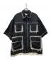 MAISON SPECIAL（メゾンスペシャル）の古着「Prime-Over Stitch Design Short Sleeve Railroader Shirt」｜ブラック