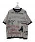 MAISON SPECIAL（メゾンスペシャル）の古着「Prime-Over RAKUGAKI Short Sleeve Crew Neck Knit T-Shirt」｜グレー