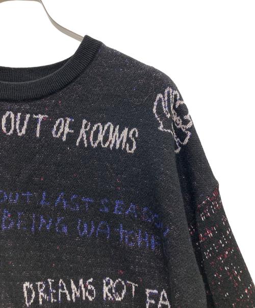 MAISON SPECIAL（メゾンスペシャル）MAISON SPECIAL (メゾンスペシャル) Prime-Over RAKUGAKI Short Sleeve Crew Neck Knit T-Shirt ブラック サイズ:1の古着・服飾アイテム