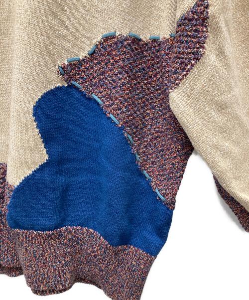 ZARA（ザラ）ZARA (ザラ) 異素材MIXニット ベージュ サイズ:XLの古着・服飾アイテム