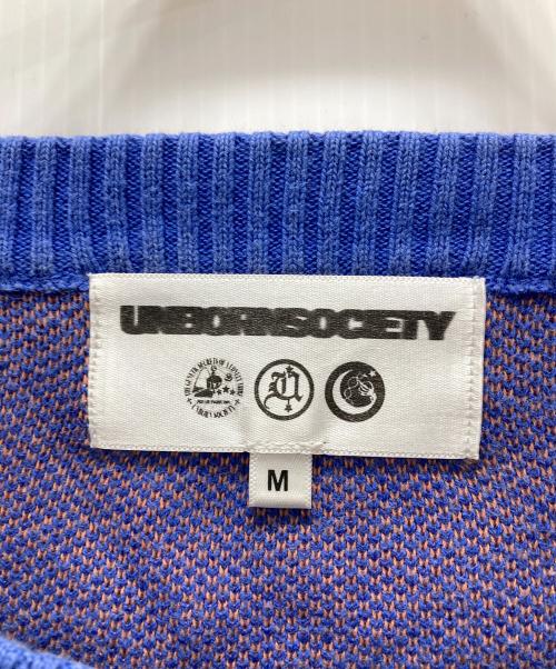 UNBORN SOCIETY（アンボーン ソサイエティー）UNBORN SOCIETY (アンボーン ソサイエティー) グラフィックニット ブルー サイズ:Mの古着・服飾アイテム