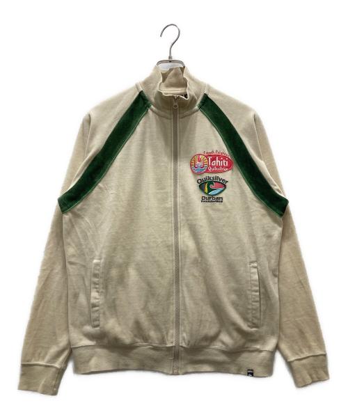 Quiksilver（クイックシルバー）Quiksilver (クイックシルバー) ワッペンベロアジャケット ベージュ サイズ:Lの古着・服飾アイテム