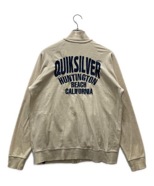 Quiksilver（クイックシルバー）Quiksilver (クイックシルバー) ワッペンベロアジャケット ベージュ サイズ:Lの古着・服飾アイテム