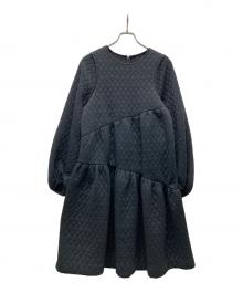 LE CIEL BLEU（ルシェルブルー）の古着「キルティングワンピース」｜ブラック