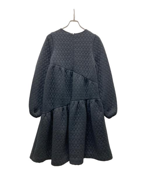 LE CIEL BLEU（ルシェルブルー）LE CIEL BLEU (ルシェルブルー) キルティングワンピース ブラック サイズ:Sの古着・服飾アイテム