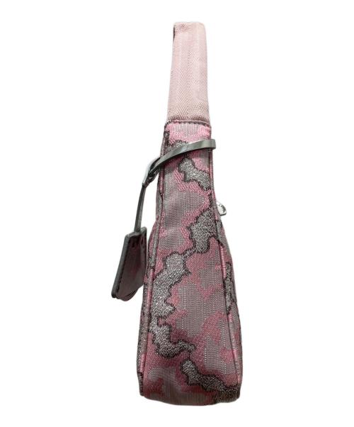 PRADA（プラダ）PRADA (プラダ) トライアングルロゴミニバッグ ピンクの古着・服飾アイテム