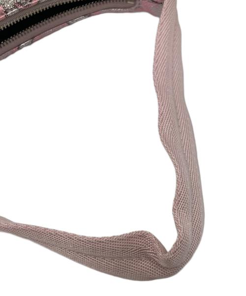 PRADA（プラダ）PRADA (プラダ) トライアングルロゴミニバッグ ピンクの古着・服飾アイテム