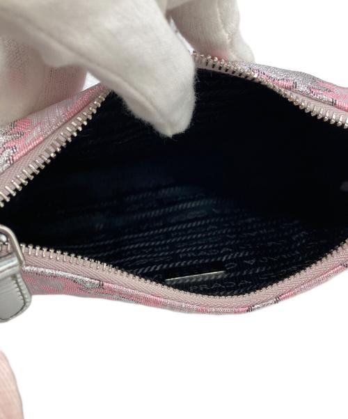 PRADA（プラダ）PRADA (プラダ) トライアングルロゴミニバッグ ピンクの古着・服飾アイテム