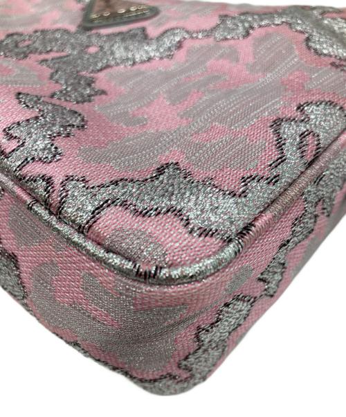 PRADA（プラダ）PRADA (プラダ) トライアングルロゴミニバッグ ピンクの古着・服飾アイテム