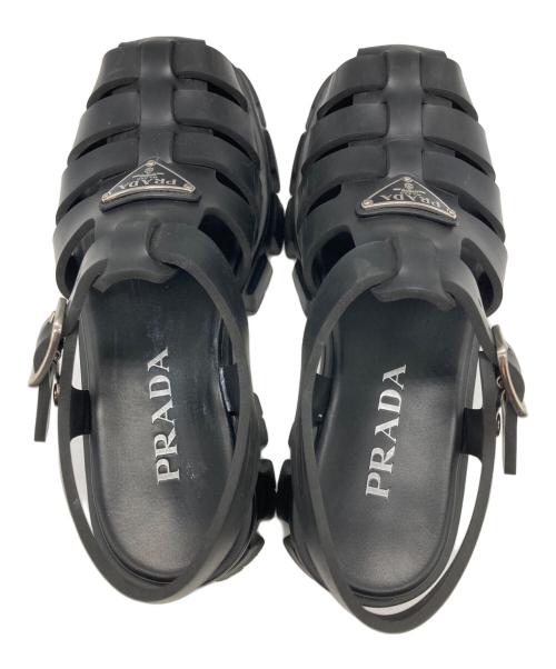 PRADA（プラダ）PRADA (プラダ) モノリスグルカサンダル ブラック サイズ:37の古着・服飾アイテム