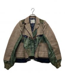 sacai（サカイ）の古着「再構築ミリタリーテーラードブルゾン」｜ブラウン
