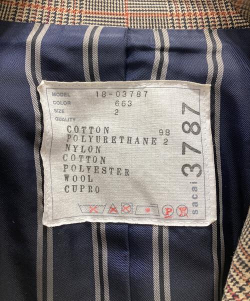 sacai（サカイ）sacai (サカイ) 再構築ミリタリーテーラードブルゾン ブラウン サイズ:Mの古着・服飾アイテム