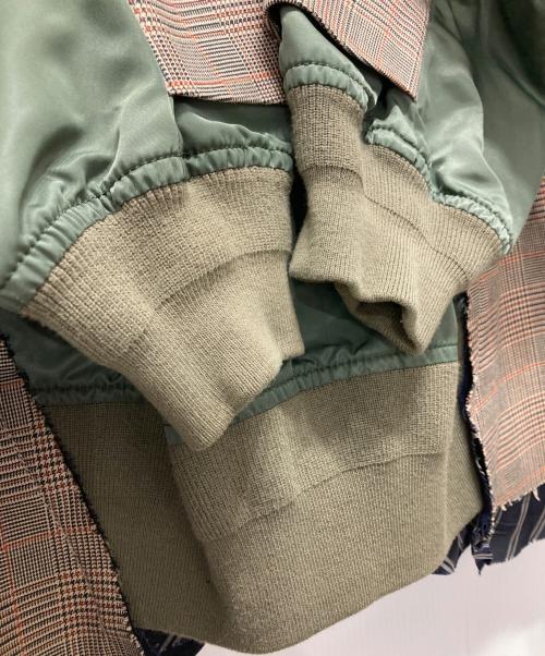 sacai（サカイ）sacai (サカイ) 再構築ミリタリーテーラードブルゾン ブラウン サイズ:Mの古着・服飾アイテム