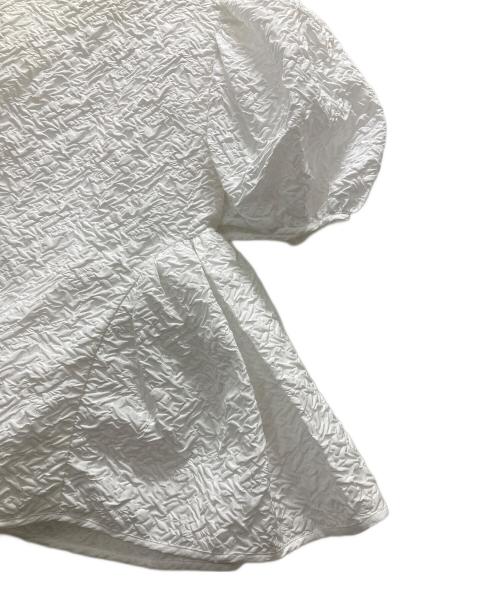 CECILIE BAHNSEN（セシリーバンセン）Cecilie Bahnsen (セシリーバンセン) バックオープンジャガードブラウス/ubah top ホワイト サイズ:Mの古着・服飾アイテム