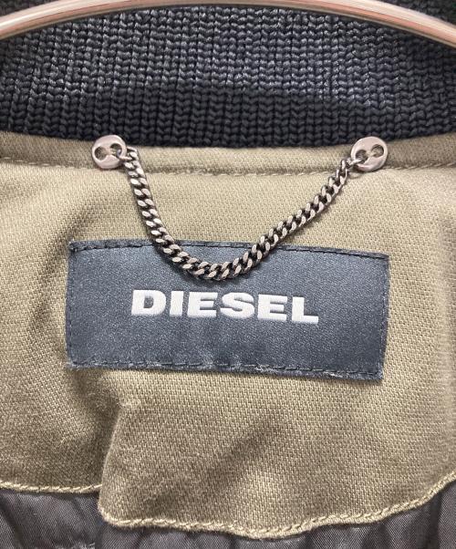 DIESEL（ディーゼル）DIESEL (ディーゼル) MA-1切替ダウンコート オリーブ サイズ:XSの古着・服飾アイテム