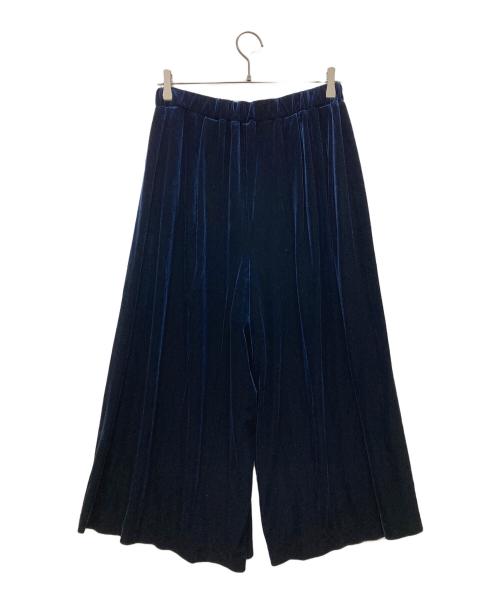 mizuiro-ind（ミズイロインド）mizuiro-ind (ミズイロインド) ベロアパンツ ネイビー サイズ:2の古着・服飾アイテム