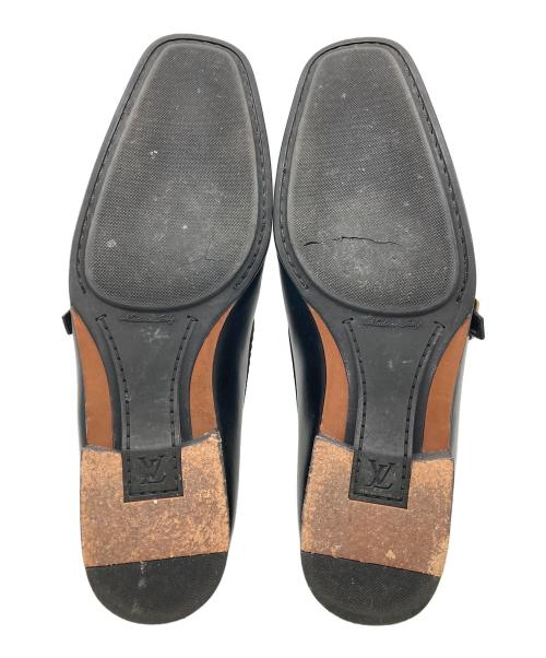 LOUIS VUITTON（ルイ ヴィトン）LOUIS VUITTON (ルイ ヴィトン) ストラップローファー ブラック サイズ:5　1/2の古着・服飾アイテム