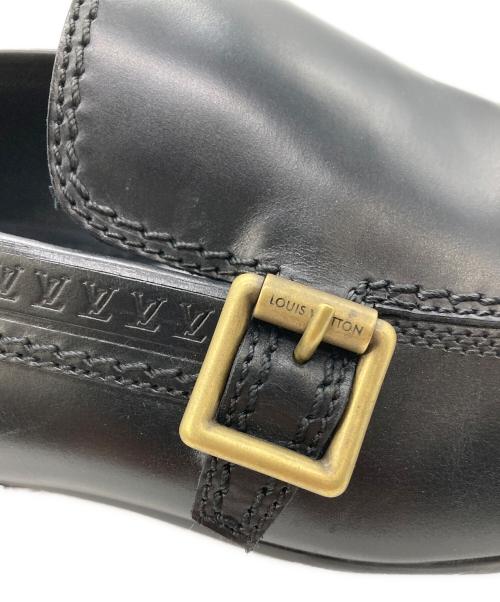 LOUIS VUITTON（ルイ ヴィトン）LOUIS VUITTON (ルイ ヴィトン) ストラップローファー ブラック サイズ:5　1/2の古着・服飾アイテム
