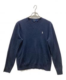 POLO RALPH LAUREN（ポロ・ラルフローレン）の古着「Vネックニット」｜ネイビー