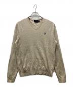 POLO RALPH LAURENポロ・ラルフローレン）の古着「Vネックニット」｜ベージュ