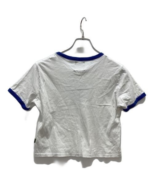 Heaven by Marc Jacobs（ヘブンバイマークジェイコブス）Heaven by Marc Jacobs (ヘブンバイマークジェイコブス) リンガーTシャツ ホワイト サイズ:Mの古着・服飾アイテム