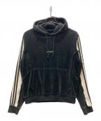 adidasアディダス）の古着「ベロアパーカー」｜グレー