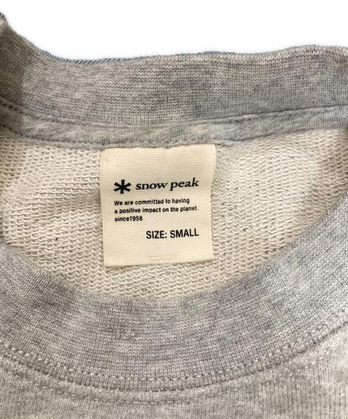 Snow peak（スノーピーク）snow peak (スノーピーク) RECYCLED COTTON SWEAT CREWNECK グレー サイズ:Sの古着・服飾アイテム