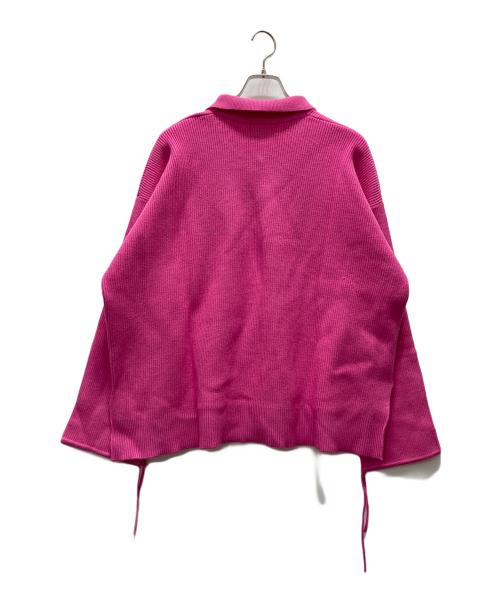 Knuth Marf（クヌースマーフ）Knuth Marf (クヌースマーフ) slit neck loose knit ピンク サイズ:Fの古着・服飾アイテム
