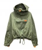 ROSE BUD×UNIVERSAL OVERALLローズバッド×ユニバーサルオーバーオール）の古着「ボリュームアノラックパーカー」｜オリーブ