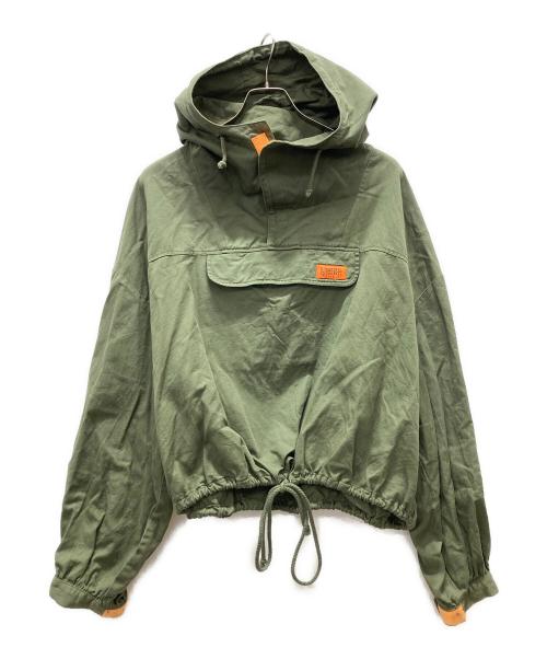 ROSE BUD（ローズバッド）ROSE BUD (ローズバッド) UNIVERSAL OVERALL (ユニバーサルオーバーオール) ボリュームアノラックパーカー オリーブ サイズ:Fの古着・服飾アイテム