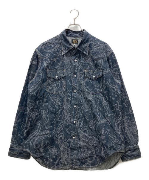 Needles（ニードルズ）Needles (ニードルズ) ペイズリー柄ウエスタンシャツ インディゴ サイズ:Lの古着・服飾アイテム