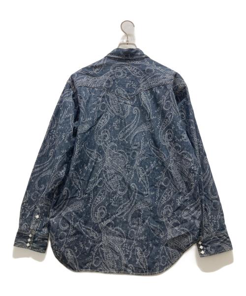 Needles（ニードルズ）Needles (ニードルズ) ペイズリー柄ウエスタンシャツ インディゴ サイズ:Lの古着・服飾アイテム