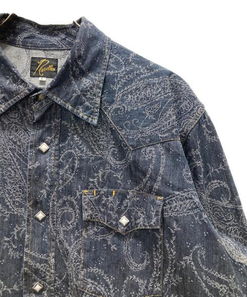 Needles（ニードルズ）Needles (ニードルズ) ペイズリー柄ウエスタンシャツ インディゴ サイズ:Lの古着・服飾アイテム