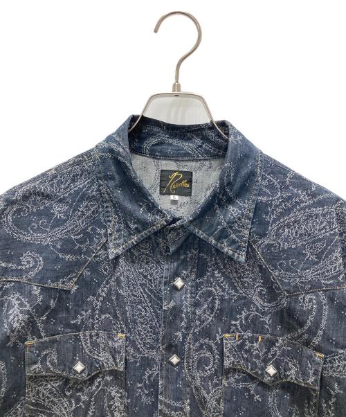 Needles（ニードルズ）Needles (ニードルズ) ペイズリー柄ウエスタンシャツ インディゴ サイズ:Lの古着・服飾アイテム