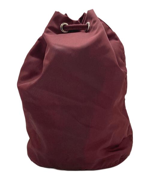 PRADA（プラダ）PRADA (プラダ) ナイロン巾着ポーチ レッドの古着・服飾アイテム