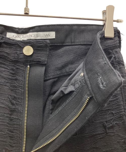 JOHN LAWRENCE SULLIVAN（ジョン ローレンス サリバン）JOHN LAWRENCE SULLIVAN (ジョン ローレンス サリバン) フリンジ加工デニムパンツ ブラック サイズ:8 未使用品の古着・服飾アイテム