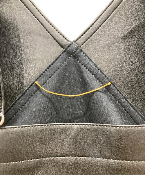 L'appartement（アパルトモン）L'Appartement (アパルトモン) アーティカルレザー オーバーオール スカート ブラック サイズ:34の古着・服飾アイテム