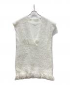 HERITANOVUMヘリテノーム）の古着「ノースリーブラメニットワンピース」｜ホワイト