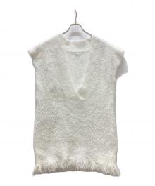 HERITANOVUM（ヘリテノーム）の古着「ノースリーブラメニットワンピース」｜ホワイト