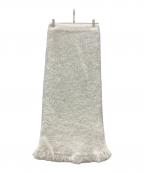 HERITANOVUMヘリテノーム）の古着「ラメニットスカート」｜ホワイト