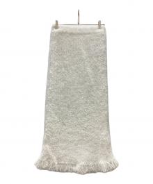 HERITANOVUM（ヘリテノーム）の古着「ラメニットスカート」｜ホワイト