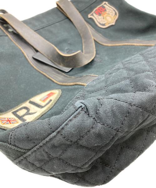 POLO RALPH LAUREN（ポロ・ラルフローレン）POLO RALPH LAUREN (ポロ・ラルフローレン) ワッペントートバッグ ブラックの古着・服飾アイテム