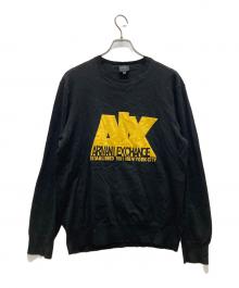ARMANI EXCHANGE（アルマーニ エクスチェンジ）の古着「ロゴニット」｜ブラック