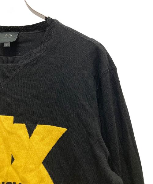 ARMANI EXCHANGE（アルマーニ エクスチェンジ）ARMANI EXCHANGE (アルマーニ エクスチェンジ) ロゴニット ブラック サイズ:Lの古着・服飾アイテム