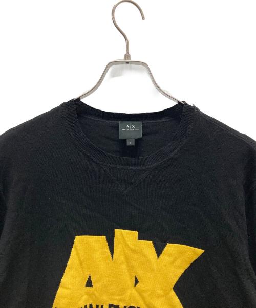 ARMANI EXCHANGE（アルマーニ エクスチェンジ）ARMANI EXCHANGE (アルマーニ エクスチェンジ) ロゴニット ブラック サイズ:Lの古着・服飾アイテム