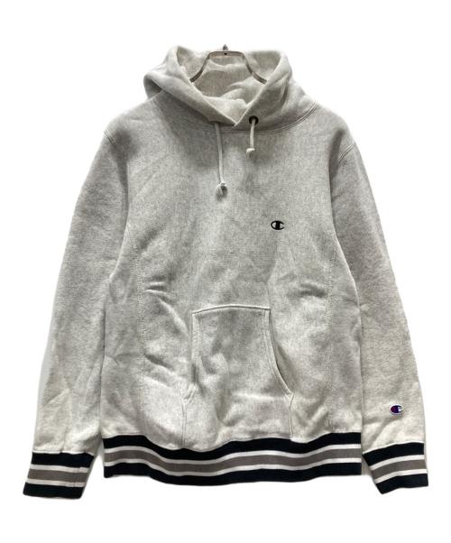 Champion REVERSE WEAVE（チャンピオン リバース ウィーブ）Champion REVERSE WEAVE (チャンピオン リバース ウィーブ) プルオーバーパーカー グレー サイズ:Mの古着・服飾アイテム