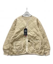 ALPHA（アルファ）の古着「キルティングジャケット」｜ホワイト