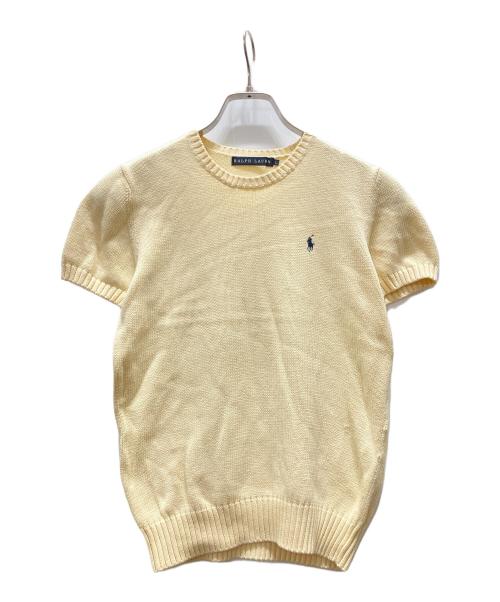 RALPH LAUREN（ラルフローレン）RALPH LAUREN (ラルフローレン) 半袖ニット ベージュ サイズ:Lの古着・服飾アイテム