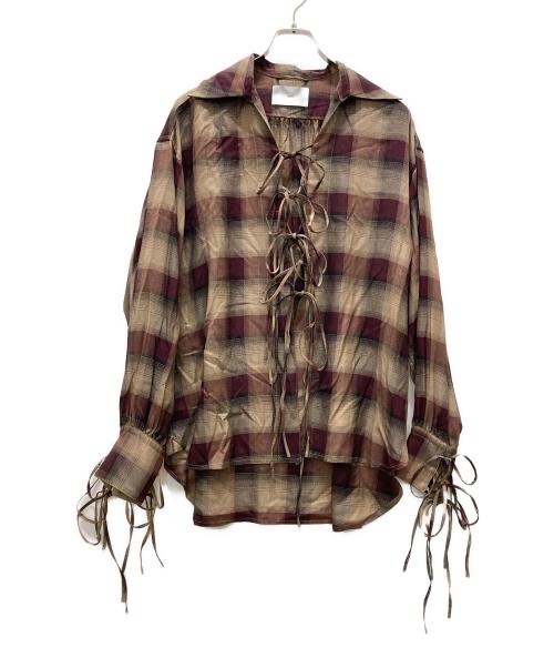 SUGARHILL（シュガーヒル）SUGARHILL (シュガーヒル) PLAID STRING SHIRTS ベージュ サイズ:1の古着・服飾アイテム